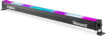 BeamZ LCB224 LED Light Bar Package with Four RGB Wall Washer Bars, DMX Controller, Soft Carry Cases & Cables – Complete DJ & Event Lighting System