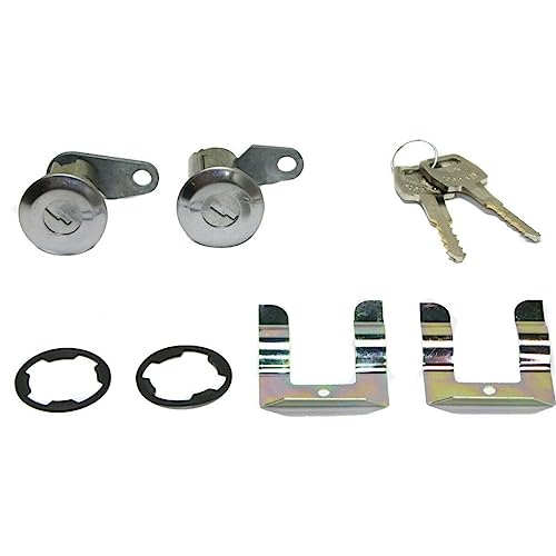 BURANIFUSION Kit Door Lock Cylinder for Ford E- E100 F100 Chrome 15711858 WEF2321
