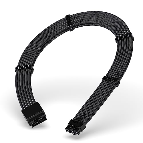 EZDIY-FAB dp PSUP[u X[uP[uA16 s (12+4) 12VHPWR PCIe 5.0 RlN^ARTX 5080 / 5070 / 4090 / 4080 / 4070pA16AWG 30CM R[t - 