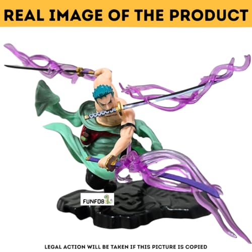 Image of FUNFOB Anime Action Figure Height -12cm | Mini Size | Collectible for Anime Fans PVC Multicolour | Zo-ro Action