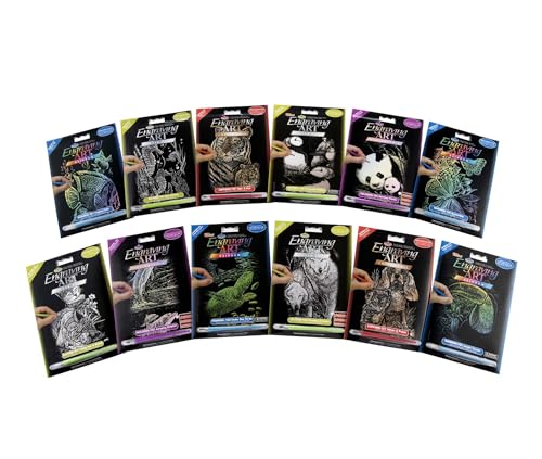 Royal & Langnickel Mini Engraving Art Assortment 12 Pieces-2 Each Of 6 Designs