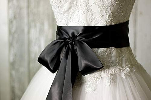 YAMA Double Face Satin Ribbon - 7/8" 25 Yards for Gift Wrapping Ribbons Roll, Black