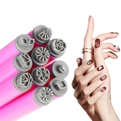 Tampons à ongles motif papillon lot de 10 contre lignes ratées