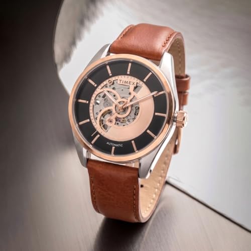 Image of TIMEX Round 44mm Black Dial Automatic Men Watch - TWEG17503