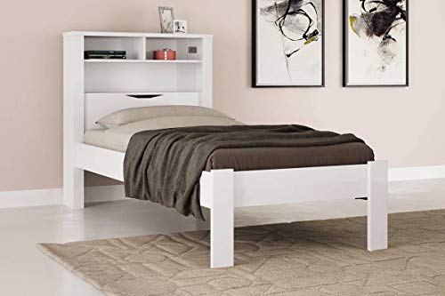 Cama de Solteiro com Baú Invicta Branco