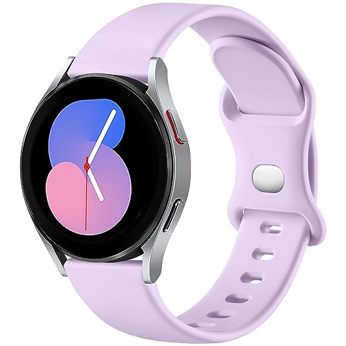 Lerobo Band Compatible with Samsung Galaxy Watch 7/6/5/4 Band/Active2 40mm 44mm,Galaxy Watch 3 41mm,Galaxy Watch 42mm Classic/Gear Sport SmartWatch,20mm Silicone Watchband Sport Strap for wo