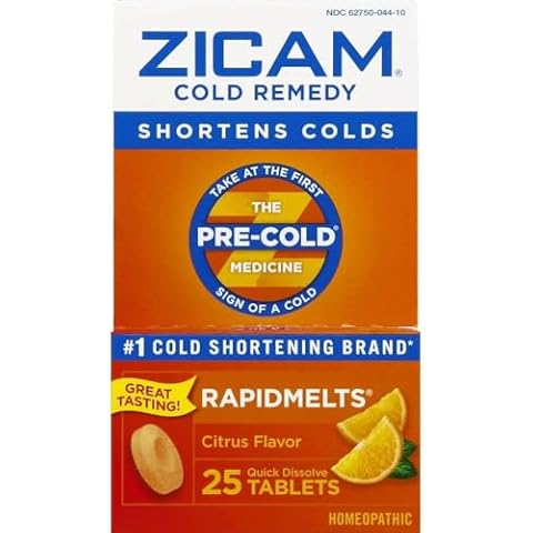 Zicam Cold Remedy Rapidmelts Citrus Flavor 25 tabs (Pack of 3) Cover