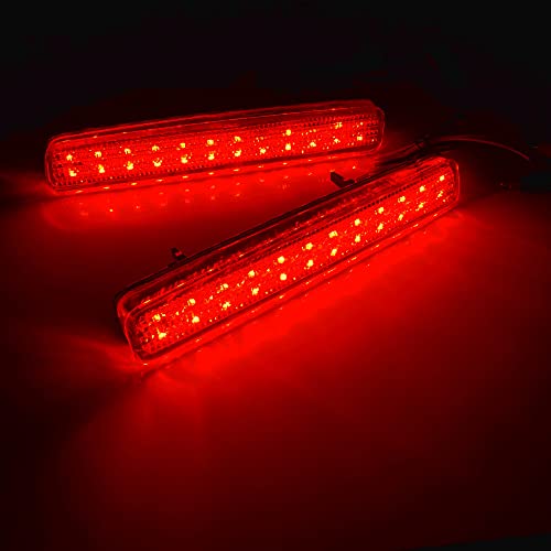 2 Peças Refletor De Pára Choques Traseiro Led Vermelho Luz De Freio Luz Traseira Para Toyota Prius V