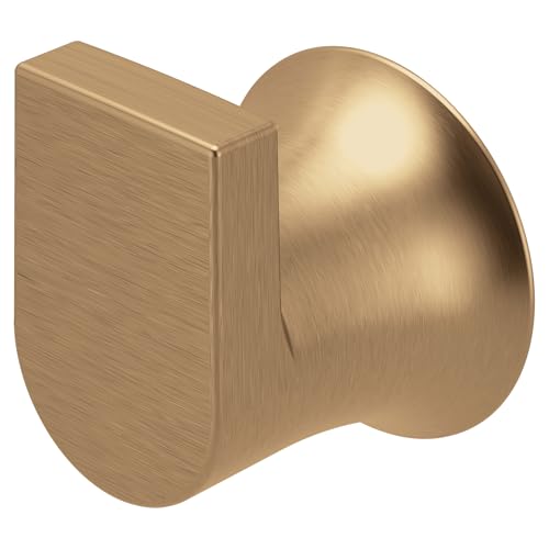 Moen Genta LX Modern Single Robe Hook or Towel Hanger for Kitchen or Bathroom, Bronzed Gold, BH3803BZG