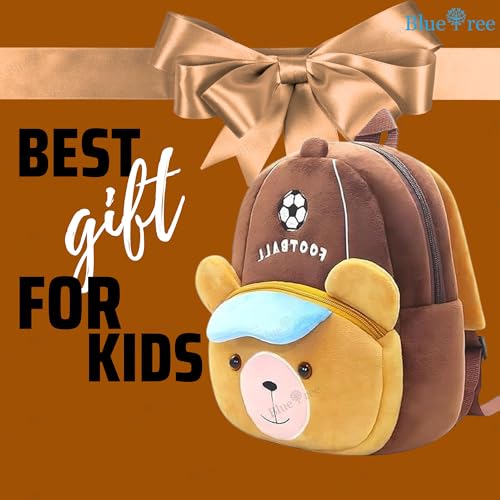 Image of blue tree Cute Kids Backpack Toddler Bag Plush Animal Cartoon Mini Travel Bag for Baby Girl Boy 1-6 Years, Ideal for Gifting for Kids