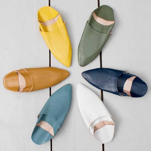 Generic Moroccan Babouche Slipper, Leather Slipper, Unisex Handmade Babouches Slippers Dyed With Natural Color, Babouche Men, Babouche Women thumb #2