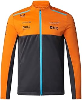 McLaren F1 Men's 2023 Team Softshell Jacket, Phantom, 3X-Large
