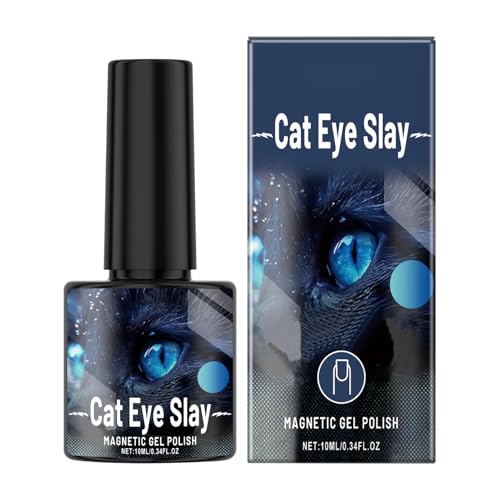 Esmalte De Uñas De Gel De Brillo Reflectante | Magnetic Gellack Black Blue | Esmalte De Uñas De Gelatina Holográfica | Gellack De Brillo Largo Para Otoño, Invierno Y Ocasiones Festivas