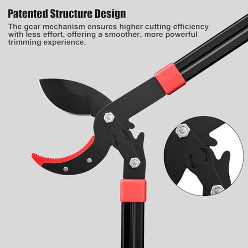 Bild 2 - Gartenschere, Robust, Astschere mit Getriebe, SK5-Klingen mit Teflonbeschichtung, Griffe aus Aluminiumlegierung