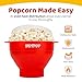 The Orginal HotPop Silicone Popcorn Maker - Microwave Popcorn Popper with Handles - Collapsible Bowl, Heat-Resistant, Easy to Clean, Ideal for Family Movie Nights, 15-Cup Capacity - Red