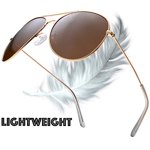 Image of The Fresh Classic Aviator Frame Light Color Lens XL Oversized Sunglasses Gift Box
