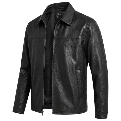 Image of Snuff Leather Jacket Genuine Lambskin Leather Jacket For Men Vintage Classic Snuff Style with Zip Out Liner