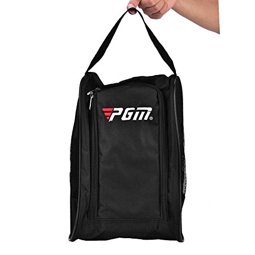 Dioche Bolsa Zapatos Golf, Bolsa de Zapatos de Golf Transpirable Porttil Bolsa de Zapatos Deportivos Bolsa de Almacenamiento (2 Colores)(Negro)