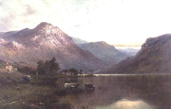 Lienzo de Loch Lomond por Alfred De Breanski, impresión artística de 60x90cm para pared