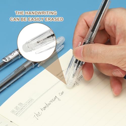 Bolígrafos de gel borrables PATIKIL 0.5mm pack 24 tinta negra miniatura 3
