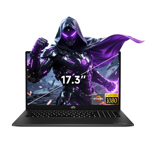 NIMO Gaming Laptop, 17.3" FHD IPS Anti-Glare Screen, R7 7735HS (Up to 4.75GHz, Beat i7-12650H) Computer with 16GB DDR5 RAM 1TB S
