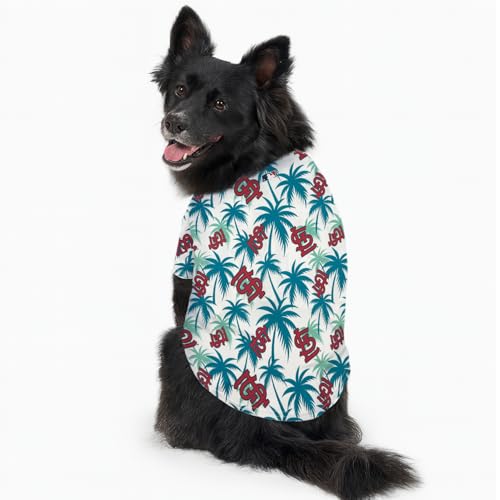 MLB St Louis Cardinals Hawaiian Dog Baseball Jersey, Officially Licensed Dogs & Cats Apparel, Dry-Fit Tropical Palm Print Shirt, X-Small, Pet Baseball Jersey Shirt Summer Theme - Image 5