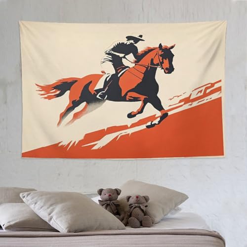 Tapisserie cheval racing DCCCY grand format pour habiller le mur d'une chambre
