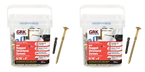 Image of GRK 12225 5 /16x4 Star Drive Washer Head Climatek Coated Steel RSS Rugged Structural Screws, 200 /Box