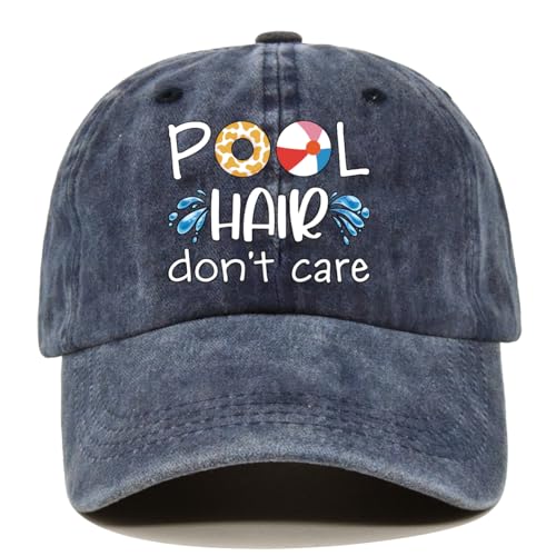 Gorra de béisbol azul desgastada ajustable de algodón miniatura 1