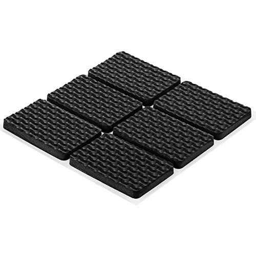 Kit 12 Unidades Protetores Pé Moveis Borracha Piso Resistente Retangular Anti deslizante Proteção