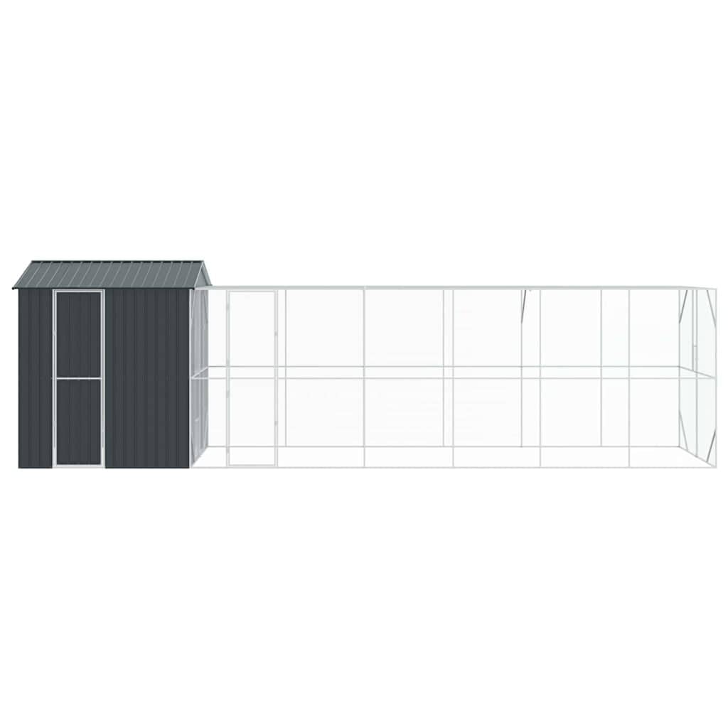 INLIFE Vogelkäfig Anthrazit 824 x 208 x 247 cm Verzinkter Stahl,Tier- & Haustierbedarf,Haustierbedarf,Vogelbedarf,Vogelkäfige & -ständer,Anthrazit,166.25 KG,3325158