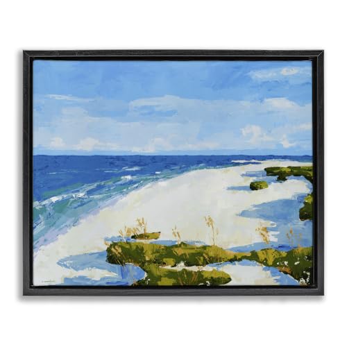Modern Beach Sand Landscape, 25 x 31 Inch Canvas in Floater Frame