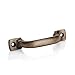 CRAFTSMAN ROAD Antique Brass Cast Iron Pull Handles (Foundry, Set of 6) - Cabinet Door Handles, Gate Handle Pull, Barn Door Hardware, Grab Handles