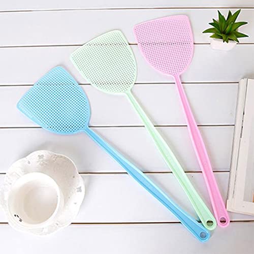 Bibabala 3pcs Summer Camping Fly Swatter Flexible for Yard Home,Long Handle Swatter for Indoor and Outdoor(Color Random) - Thumbnail 2