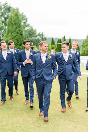 3 Piece Men's Suits Slim Fit Blazer Formal Suit for Men Vest and Pants Set Two Buttons Tuxedo for Wedding Prom Groom4