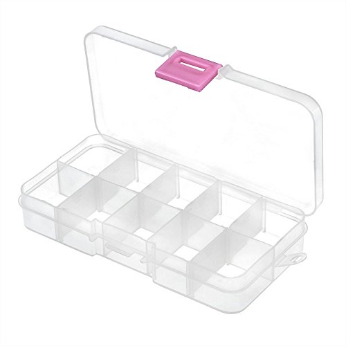niceeshop(TM) 10 Compartments Sewing Bobbins Floss and Needlecraft Workbox Thread Organizer Container Box,Random Color
