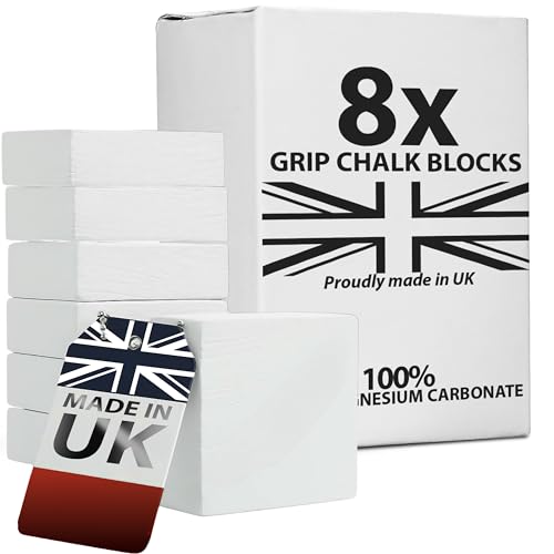 Senshi Japan - Bloque de tiza de agarre para levantamiento de pesas, escalada, carbonato de calcio para agarre de pesas y mancuernas