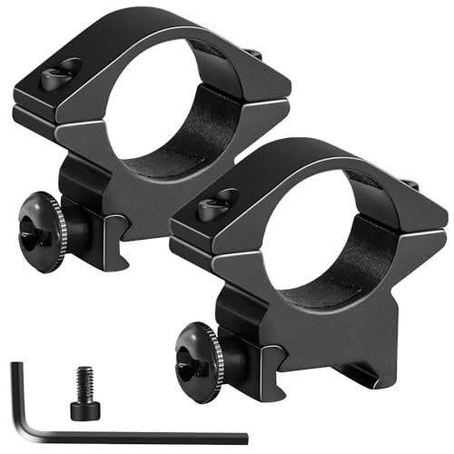 LONSEL 1'' Picatinny Scope Rings, 2 Pcs Low Profile 1 Inch Picatinny Scope Mount Rings - LONSEL