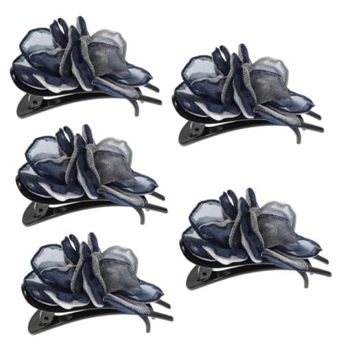 Pince à cheveux fleurs barrette crabe flexible pour cheveux épais et fins accessoire chic