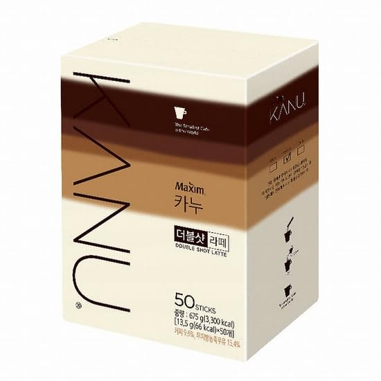 Double Shot Latte Instant Coffee, 13.5g x 50 Sticks for Kanu