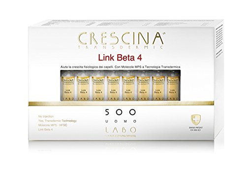 Crescina Transdermic Link Beta-4 ampoules croissance cheveux 500 homme traitement