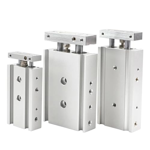 Cilindro pasante doble eje serie CXSM 15 en acero inoxidable con doble vástago antitorsión