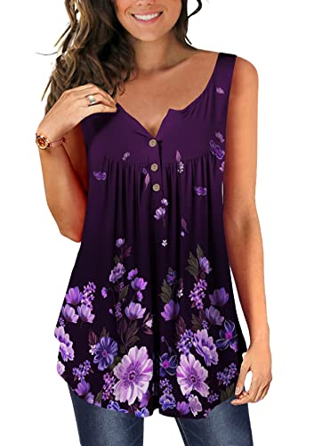 Ulovmi Plus Size Tank Top for Women Sleeveless Tunic Tops to Wear with Leggings