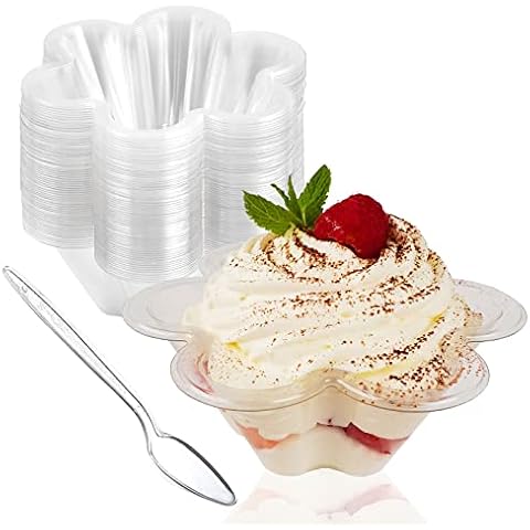 Hiasobre 50ct Plastic Dessert Cups Cover