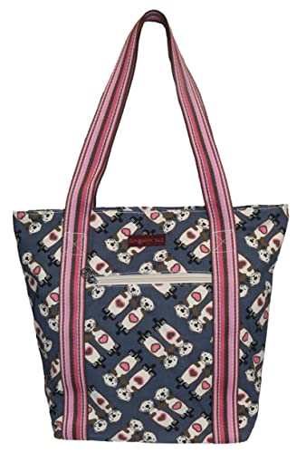 bungalow 360 Vegan Striped Tote Bag (Sea Otter)