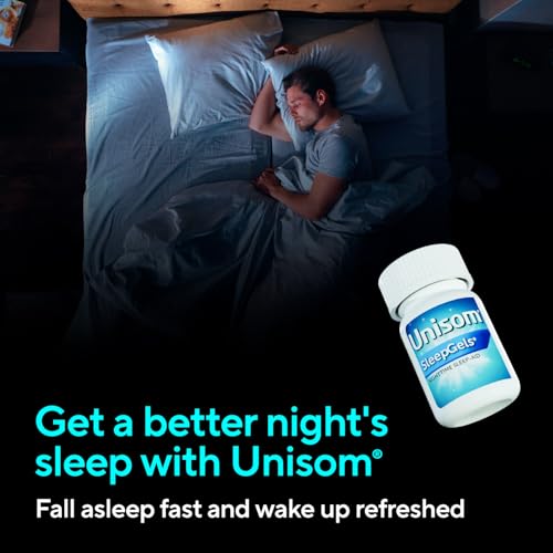 Image of Unisom SleepGels Nighttime Sleep Aid Capsules for Adults, Diphenhydramine HCI 50mg, Non-Habit-Forming Sleep Medicine for Relief from Occasional Sleeplessness, 100 Count