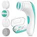 Produktbild Gesichtsreinigungsbürste ETEREAUTY Gesichtsbürste 4 in 1 Wasserfest Gesicht bürste mit 4 Bürstenkopf, 2 Stufige Geschwindigkeiten, Tiefenreinigung Sanfte Exfoliation mit Bewahrungskoffer, Grün