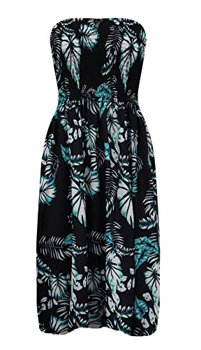 Image of Zyyfly Womens Summer Beach Dresses Strapless Cover Ups Dress Tube Top Sundresses
