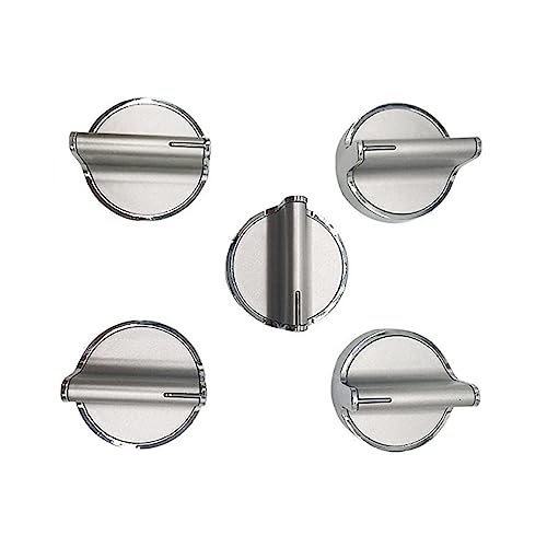 Image of 5-Pack W10828837 W10569582 Gas Range Stove Knobs for Whirlpool Stove /Range Urface Burner Knob Replacement W10569582 4363070 WPW10594481 WPW10646805 W10698166 W10594481 Cooktop Control Knobs
