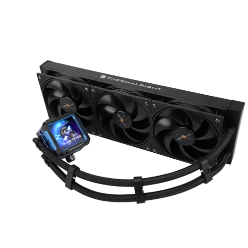 Thermalright FW PRO 360 Black CPU Water Cooler with PWM Fan, 2000RPM Speeds,IPS LCD Screen with 320 * 320 Resolution,Liquid CPU Cooler,for AM5/Intel LGA1851/1700,2.73inch Display Screen
